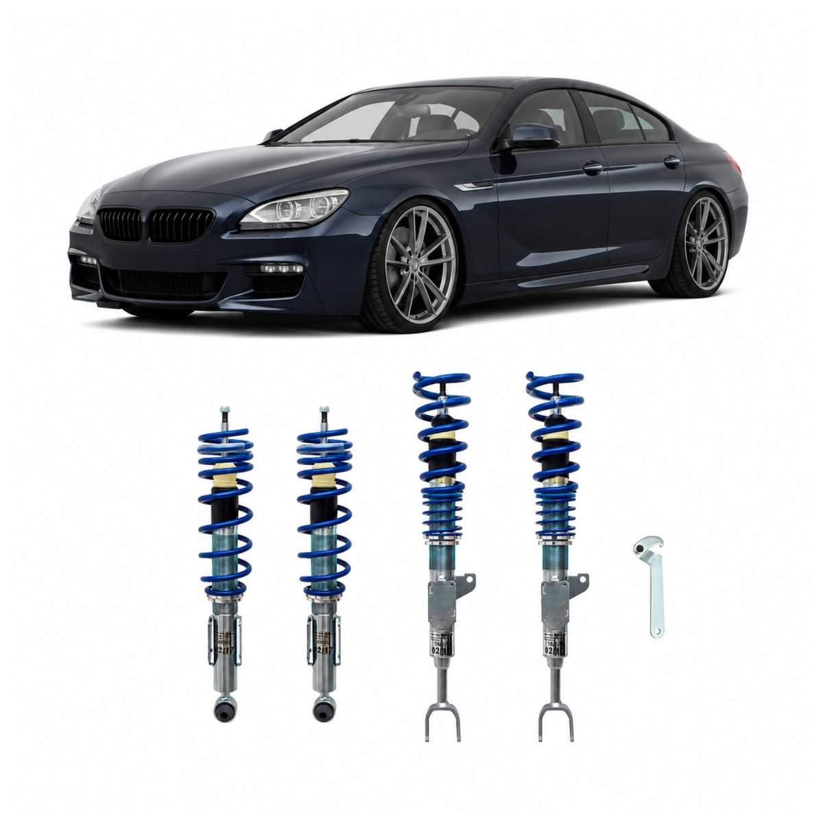 JOM BlueLine Combinés Filetés pour BMW Série 6 Gran Coupé et Berline F06/6C à partir de 05/2012-