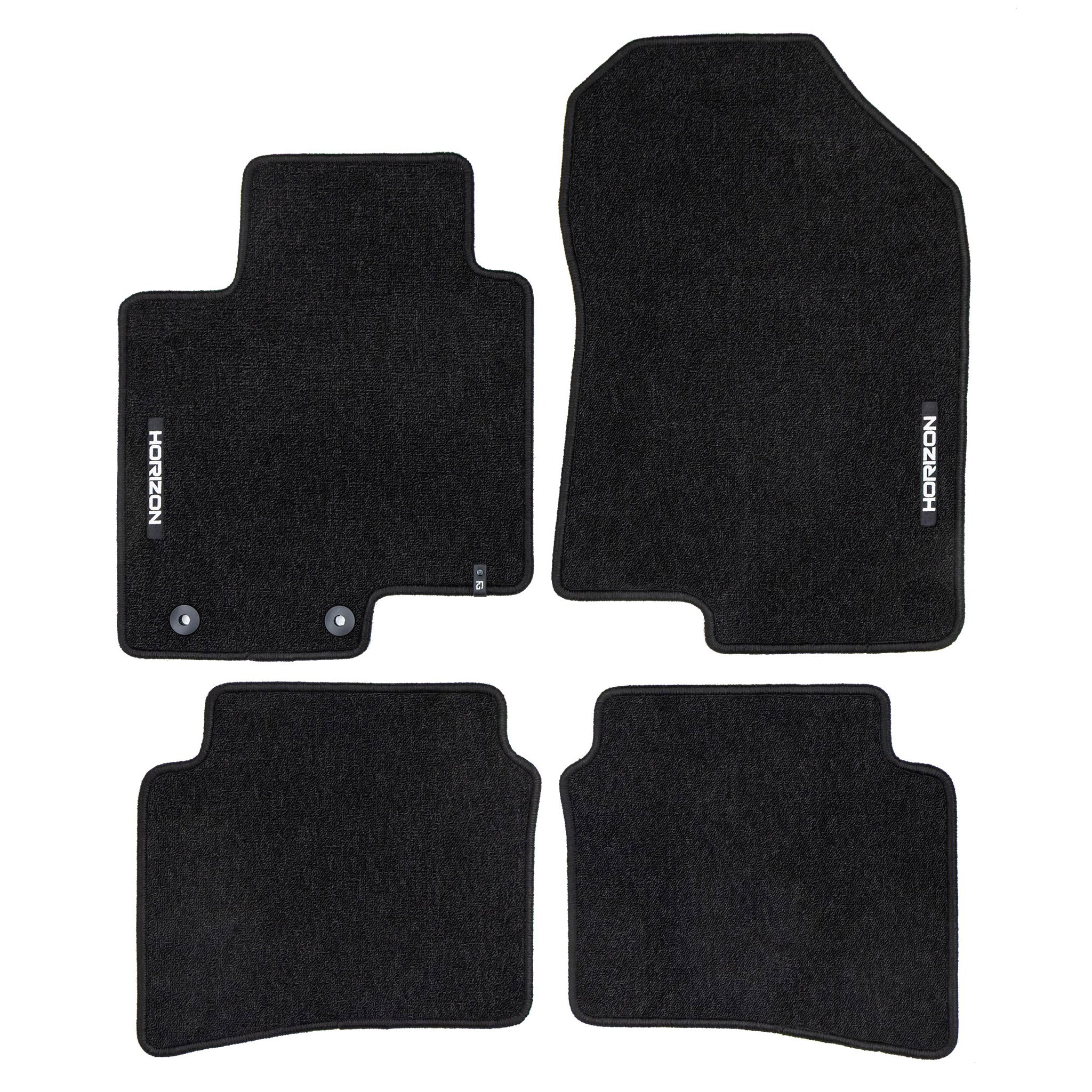 Tapis de Sol de Voiture pour Hyundai i20 III 2020-2026 Velours Durable Noir 4Pcs