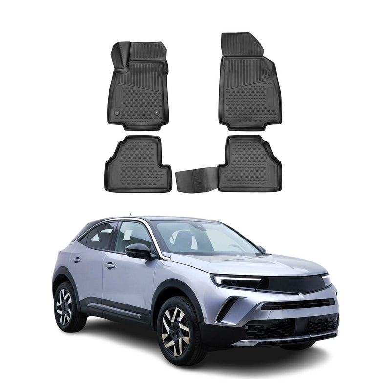 OMAC Tapis de sol pour Opel Mokka 2019-2021 sur mesure en caoutchouc Noir