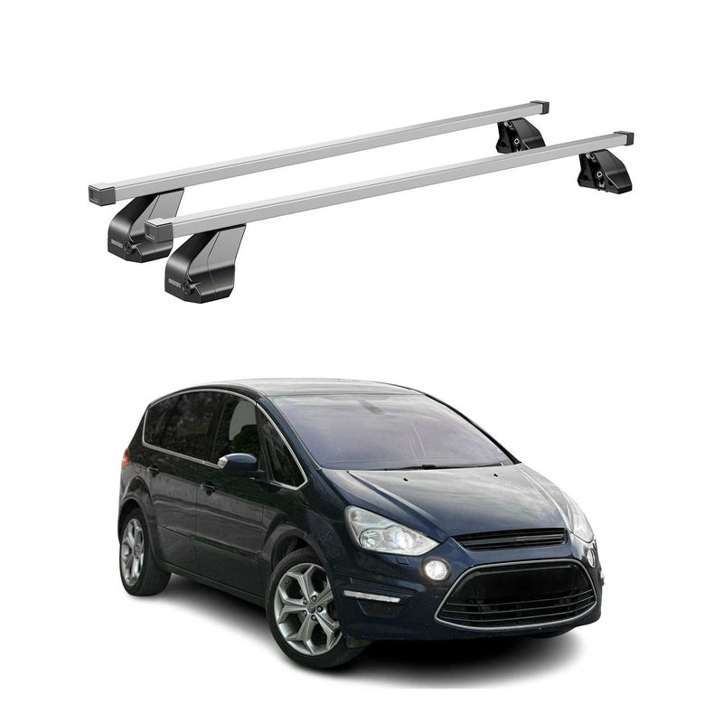Barres de toit transversales pour Ford S-Max 2006-2015 Acier Gris