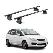 Barres de toit transversales acier pour Ford C-Max I 2003-2010 TÜV 75 kg Noir 2x