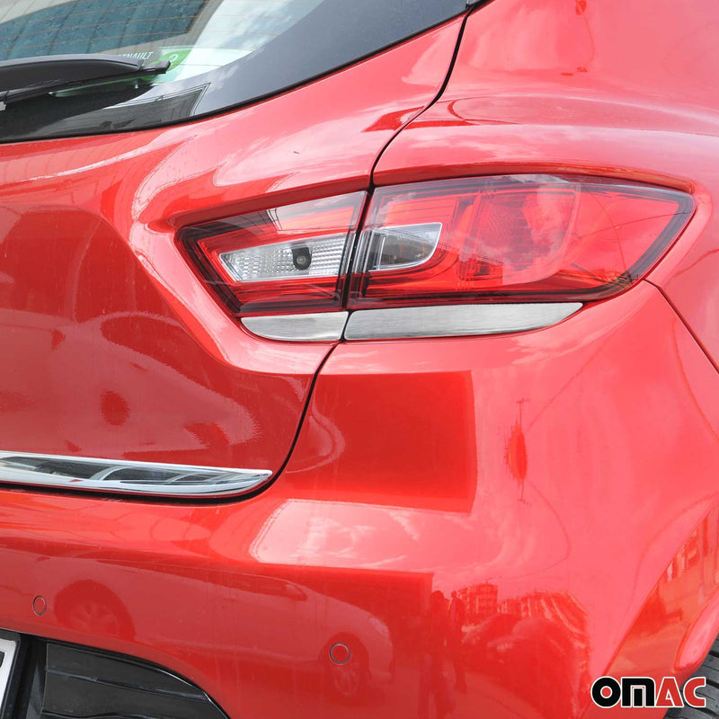 Cadre de Feu Arrière pour Renault Clio IV 2012-2019 Hayon Inox Chromé 4x