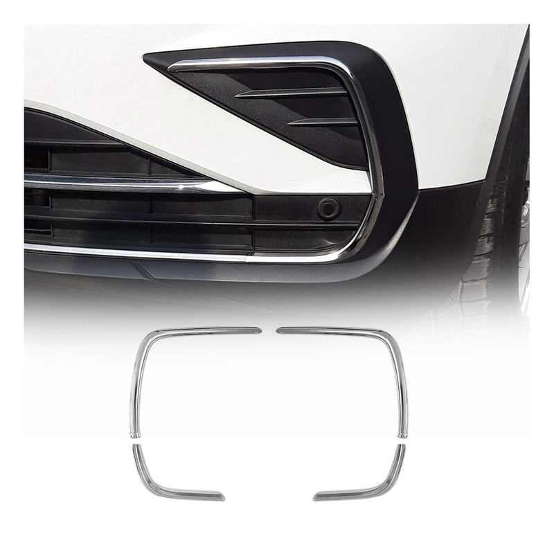 Cadres de Phare Avant - pour VW Tiguan 2021-2023 inoxy chromé