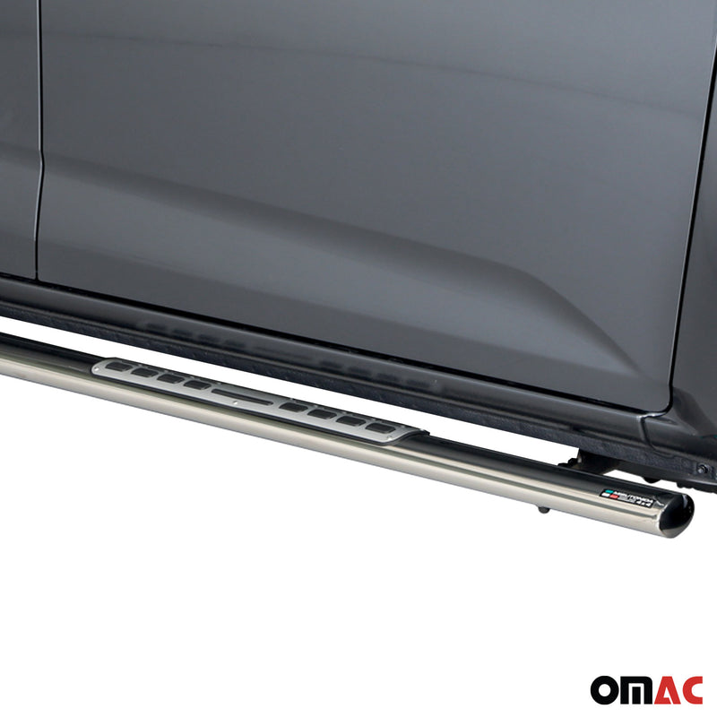 Marchepieds Latéraux pour Isuzu D-Max Double Cab 2020-2025 Acier Inoxy Argent