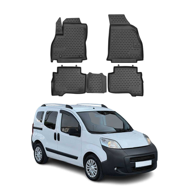Tapis de Sol pour Peugeot Bipper 2008-2021 Caoutchouc TPE Noir