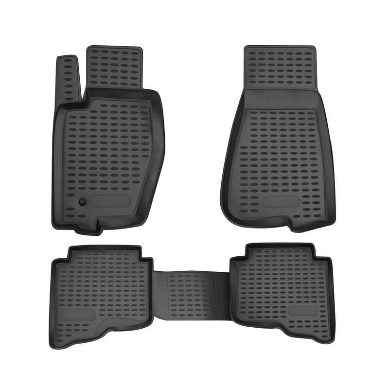 Tapis de sol pour Jeep Commander 2005-2011 en caoutchouc TPE 3D Noir 4Pcs