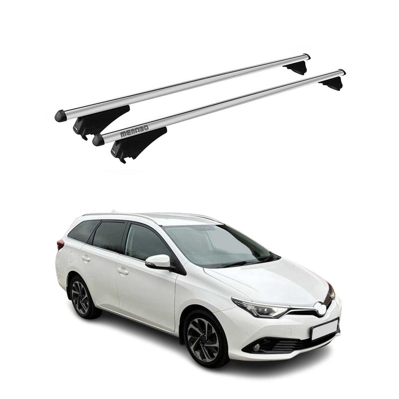 Tiger Barres de toit transversales pour Toyota Auris E180 2012-2018 Gris