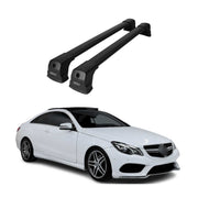 Barres de toit transversales pour Mercedes Classe E C207 Coupe 2009-17 Noir Alu