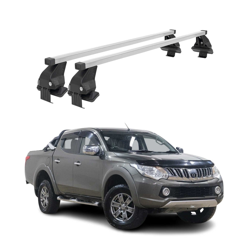 Barres de toit transversales pour Mitsubishi L200 2015-2024 Acier Gris