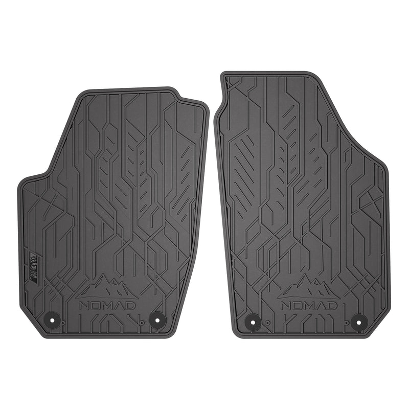 Tapis de Sol de Voiture pour Skoda Fabia II 2006-2014 Caoutchouc Noir 2Pcs