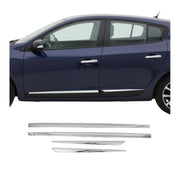 Garniture Baguette de porte latérale pour Renault Megane 2008-2016 inox 4Pcs