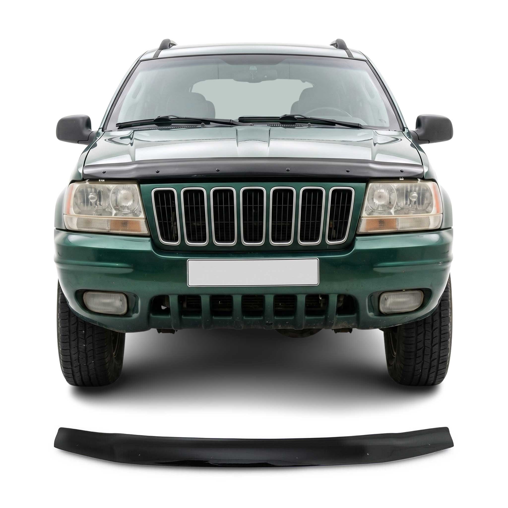 Deflecteurs d'air capot de voiture pour Jeep Grand Cherokee SUV 1998-2005 Noir