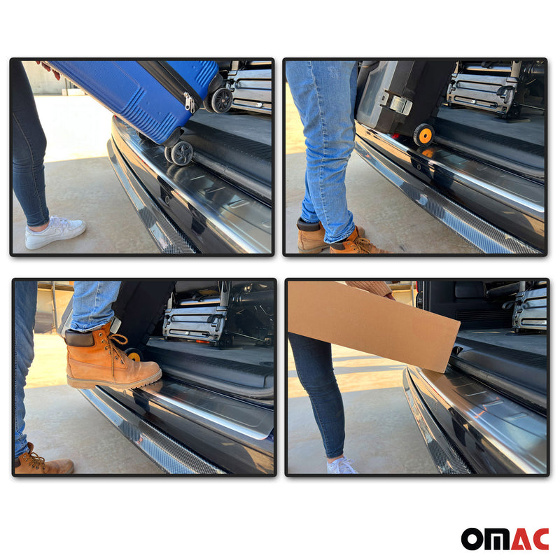 Pour Opel Mokka X 2016-2020 Protection Seuil Coffre Pare-chocs Arrière Acier Inox Chromé brossé