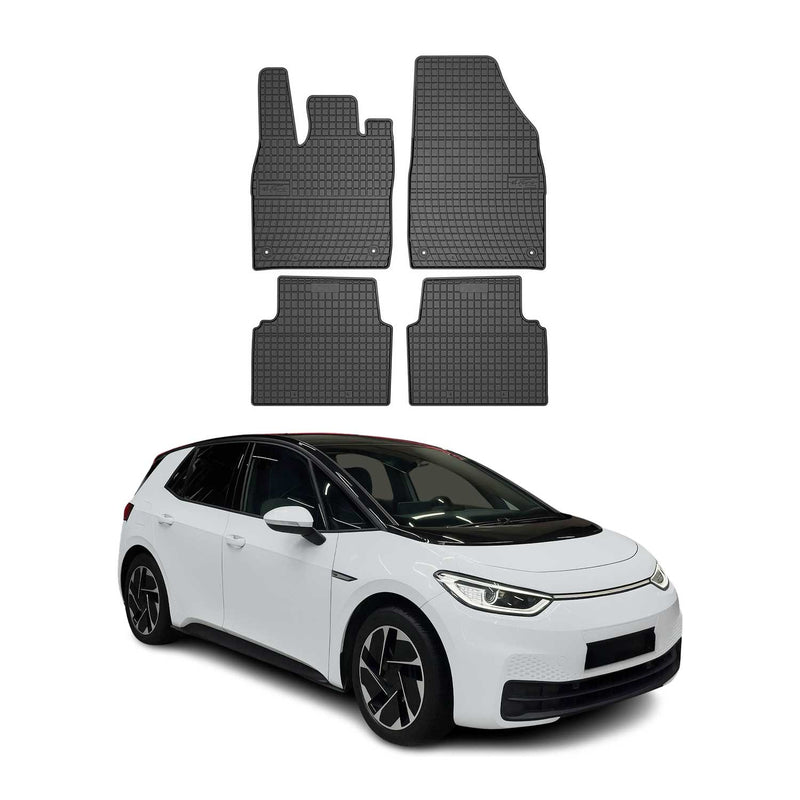 Tapis de Sol pour VW ID.3 2019-2022 Caoutchouc Noir
