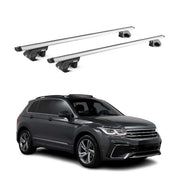 Barres de toit transversales ABE pour VW Tiguan II 2016-2023 Aluminium Gris 2x