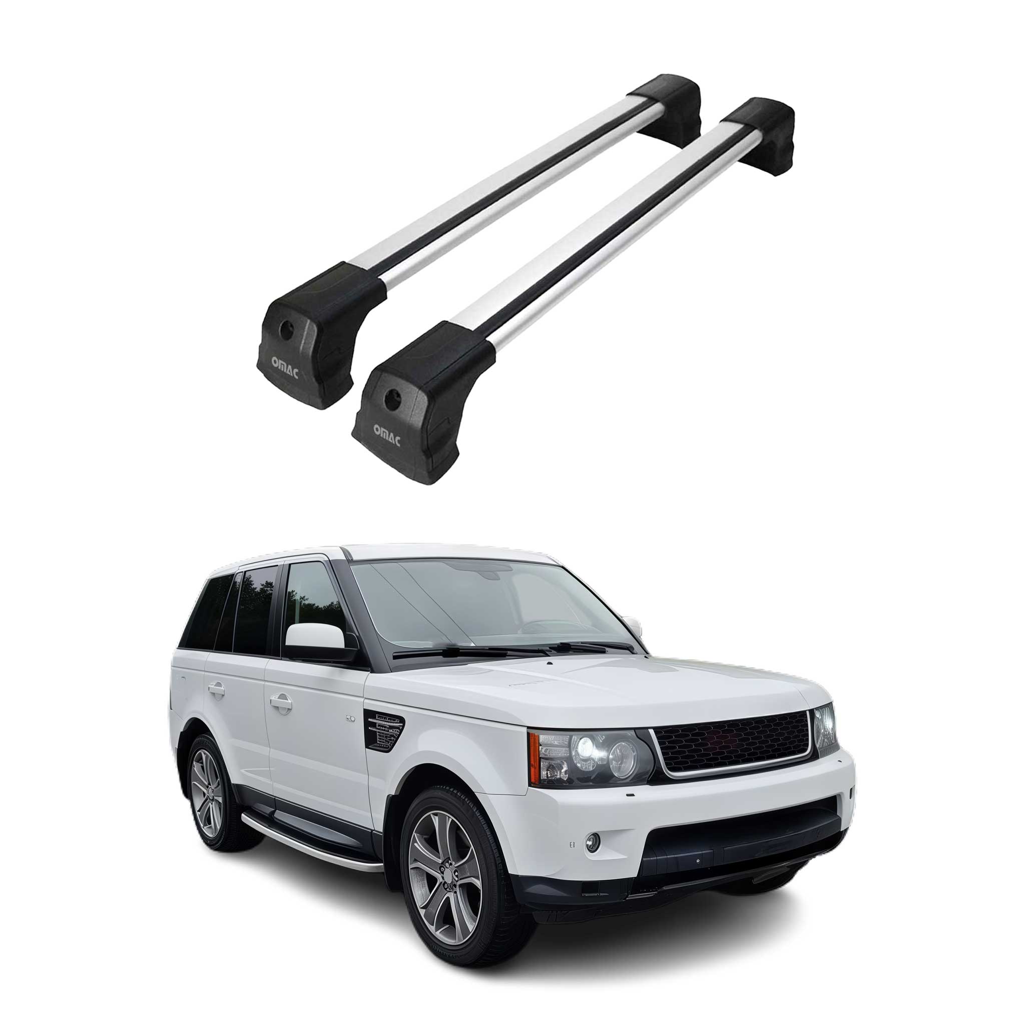 Barres de toit transversales pour Range Rover Sport L320 2005-2013 Alu Gris