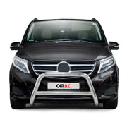 Pare-Buffle Avant Pour Mercedes Classe V 2014-2019 en Argent