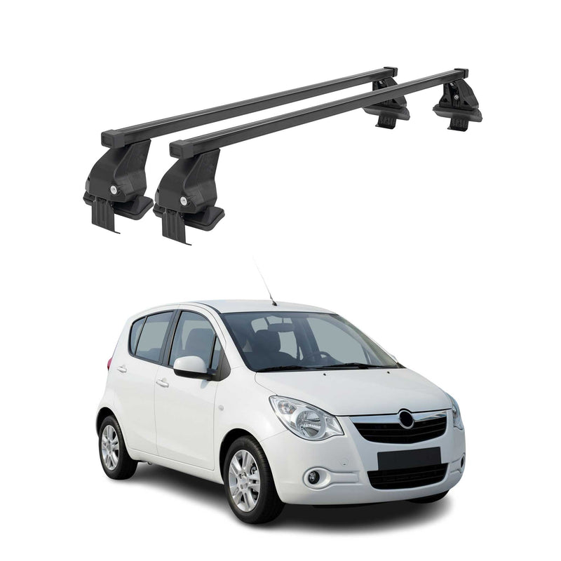 Barres Transversales Menabo pour Opel Agila 2007-2015 Noir