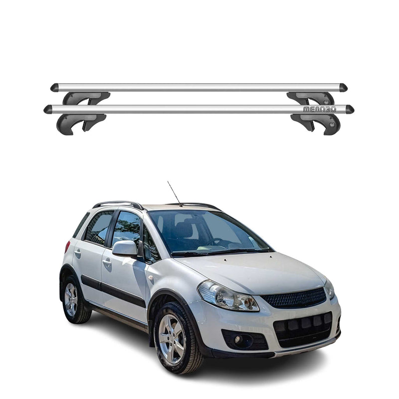 Barres de toit transversales pour Suzuki SX4 2006-2009 90kg Alu Gris 2tlg