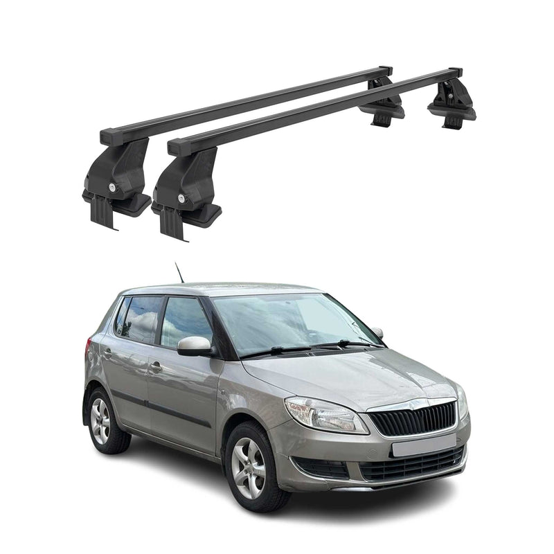 Barres Transversales Menabo pour Skoda Fabia II 2007-2014 Noir