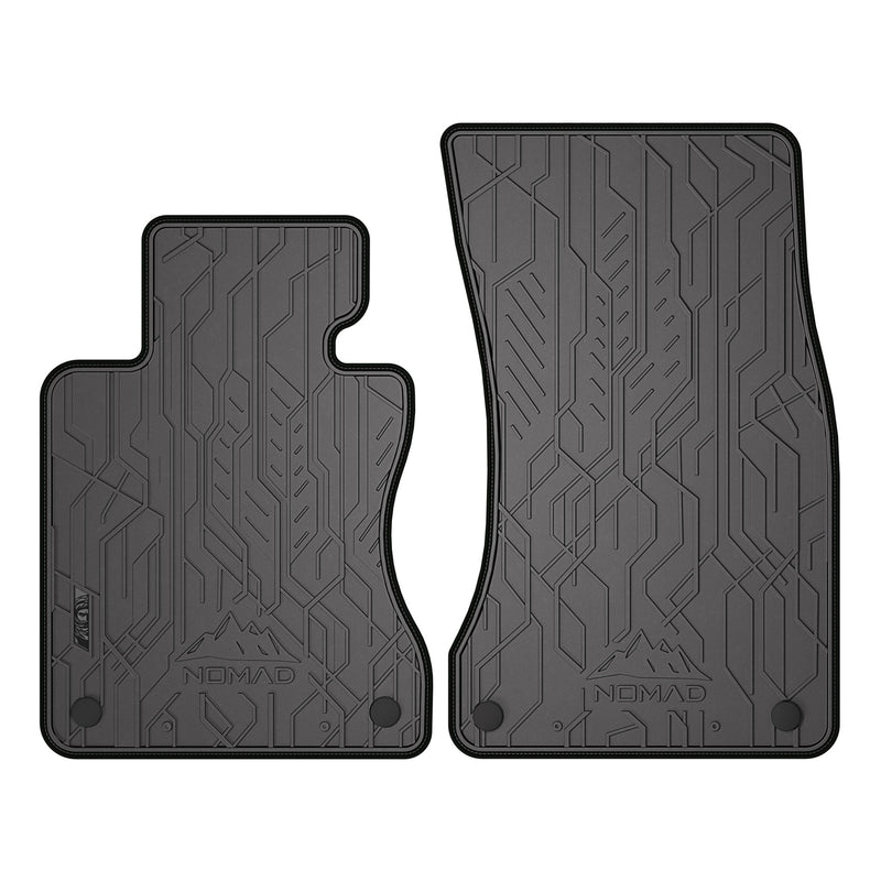 Tapis de Sol de Voiture pour BMW Série 5 E60 E61 2003-2010 Caoutchouc Noir 2Pcs