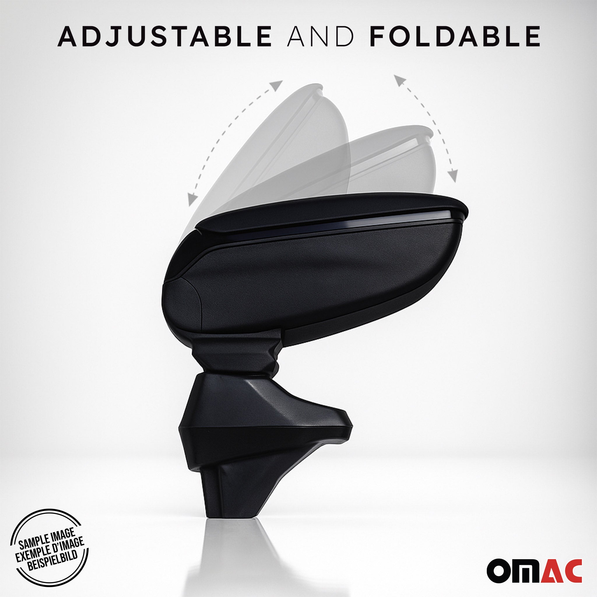 Accoudoir pour Opel Corsa E Break 2014-2019 Vinyl Abs Noir Coulissant