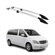 Barres de Toit Longitudinales pour Mercedes Vito W639 W447 2003-2025 L1 Alu Gris