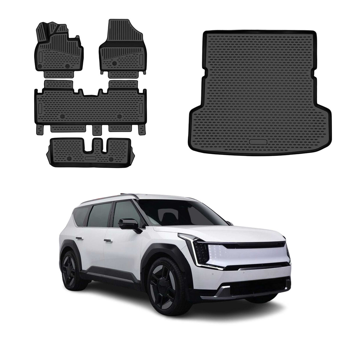 OMAC Kit Tapis de Sol et Coffre pour Kia EV9 2023-2026