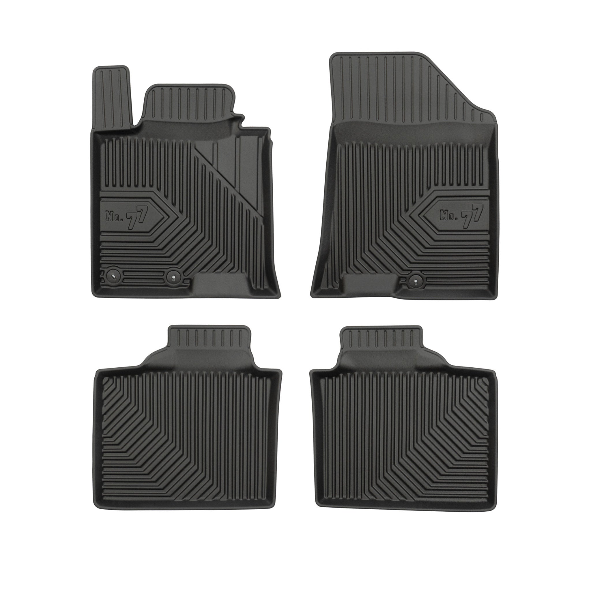 Tapis de Sol de Voiture pour Hyundai i40 2011-2019 TPE Antidérapant Noir 4Pcs