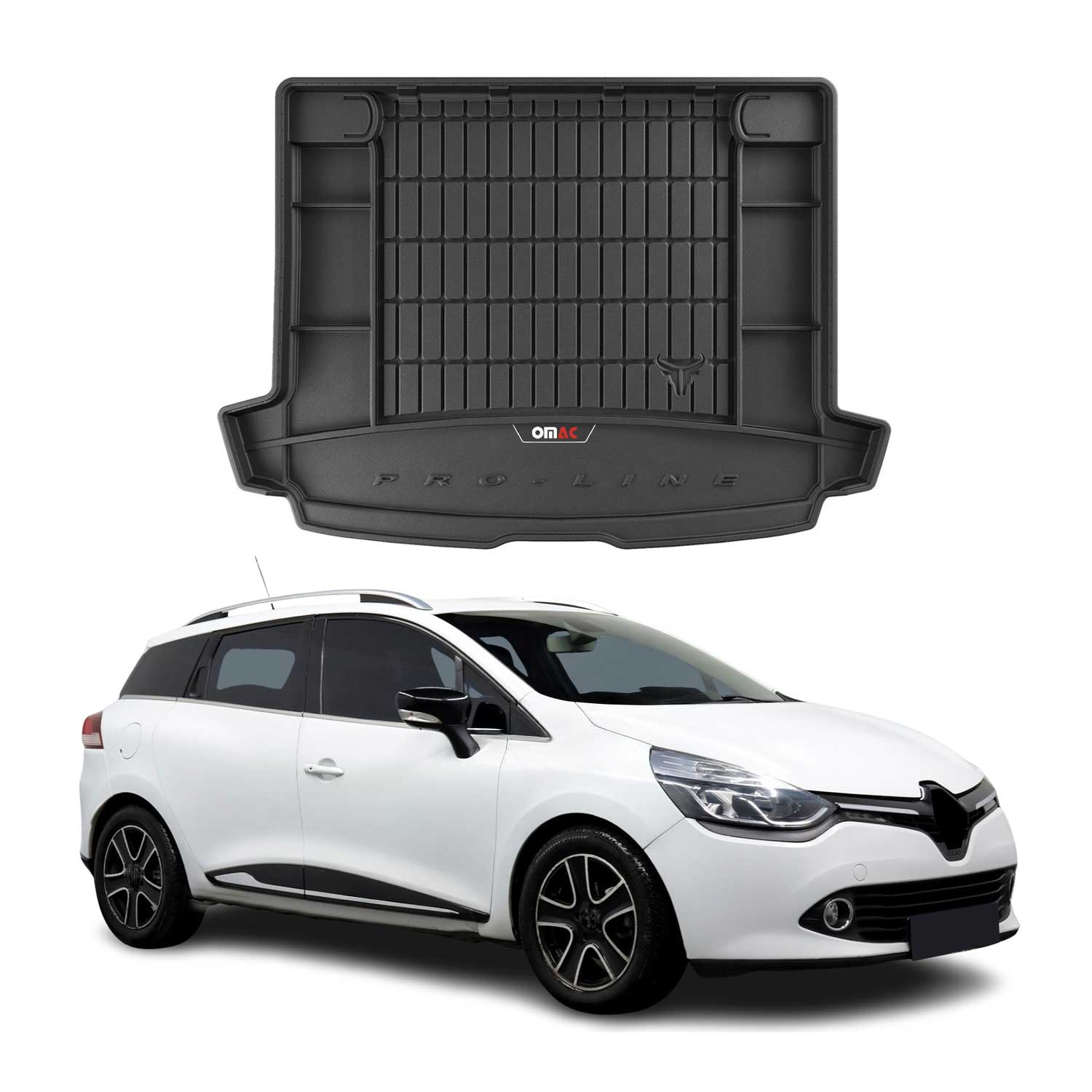 Tapis de Coffre pour Renault Clio 2013-2017 TPE Noir