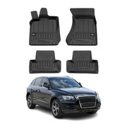 OMAC Tapis de sol caoutchouc pour Audi Q5 8RB 2008-2017 Noir Premium 4 Pcs