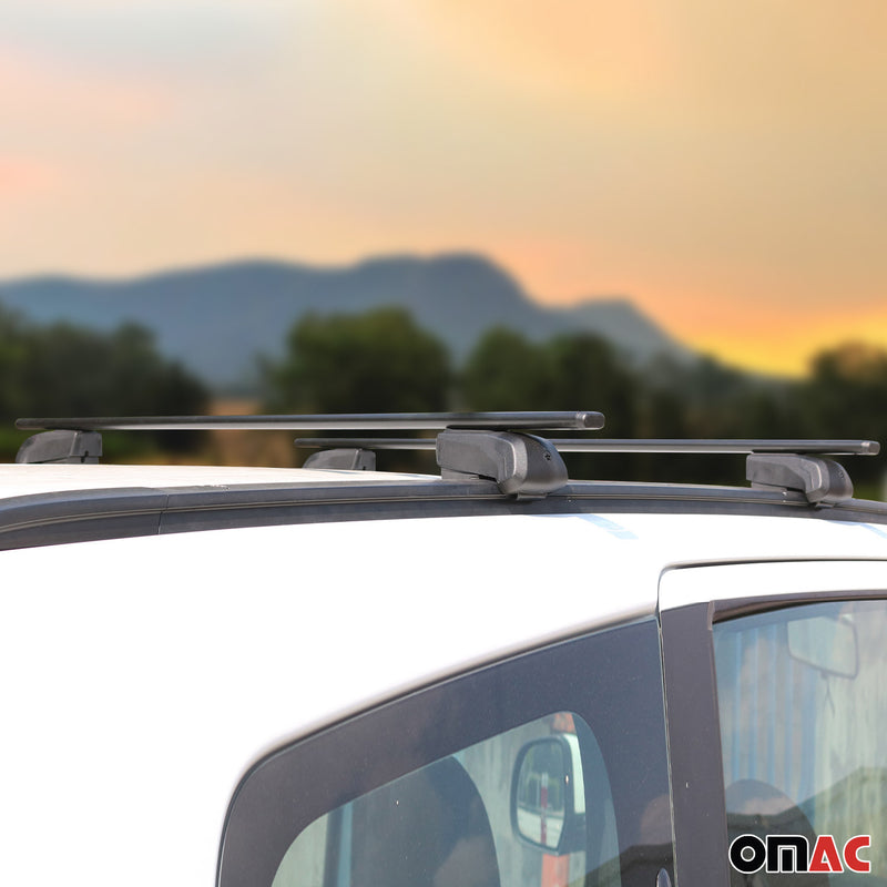 Barres de toit Transversales pour Kia Ceed Break 2019-2021 Fer Noir ABE