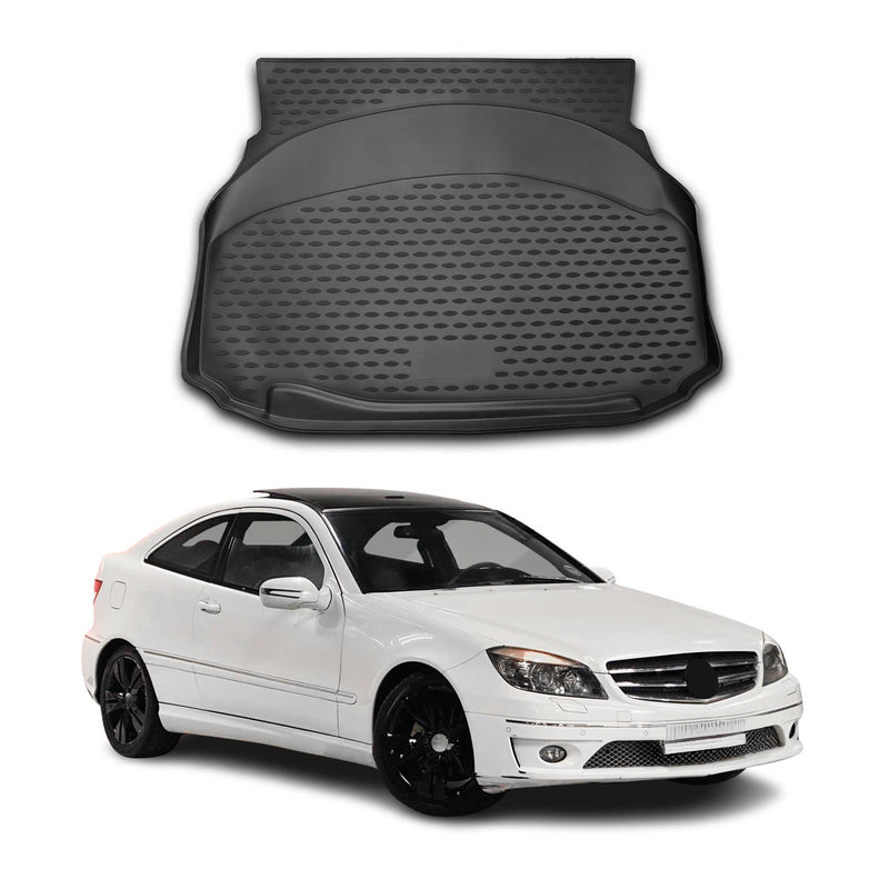 Tapis de Coffre pour Mercedes Classe CLC C203 2008-2011 TPE Noir