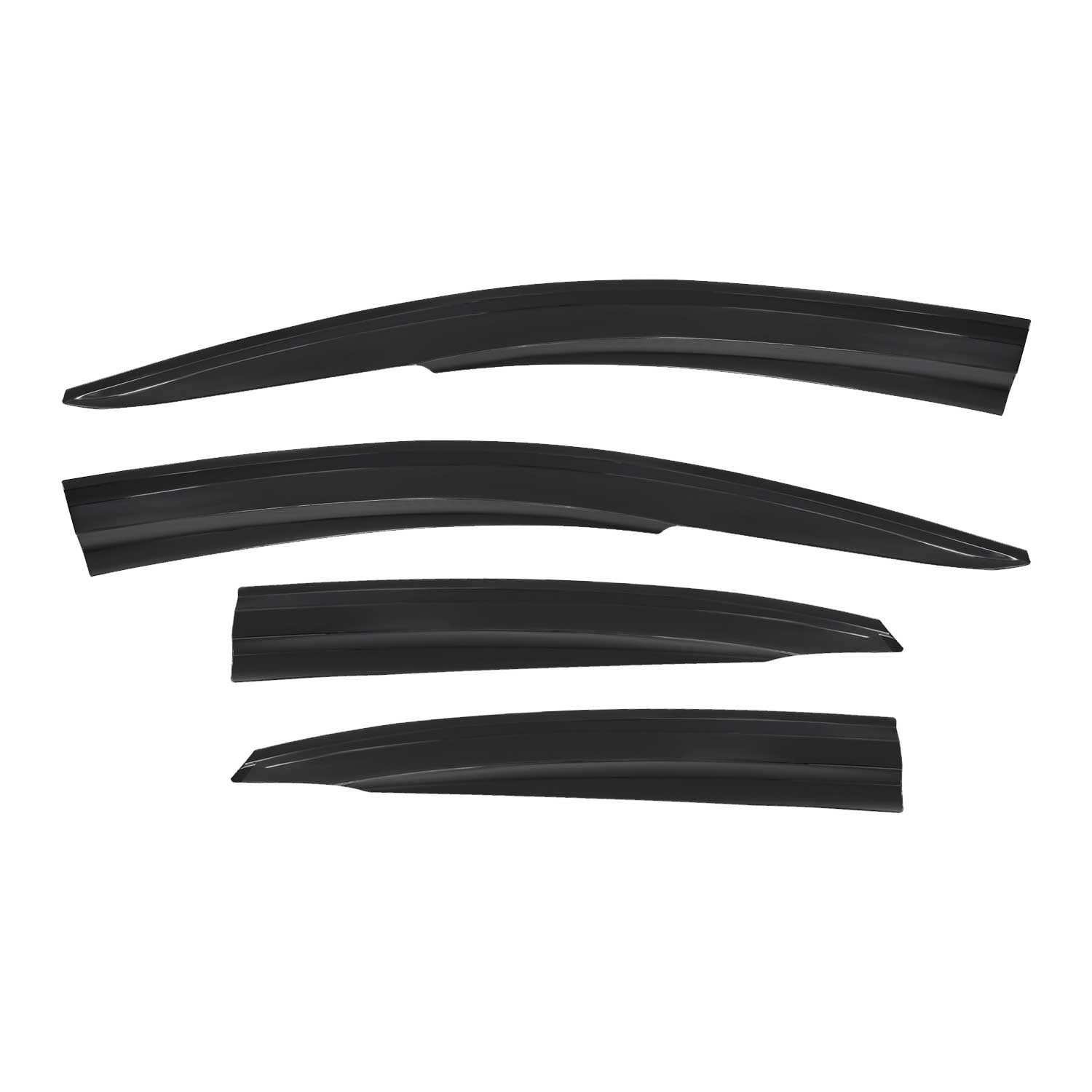 Déflecteurs De Vent Pluie D'air pour Ford Focus MK2 Berline 2004-2010 Noir 4Pcs