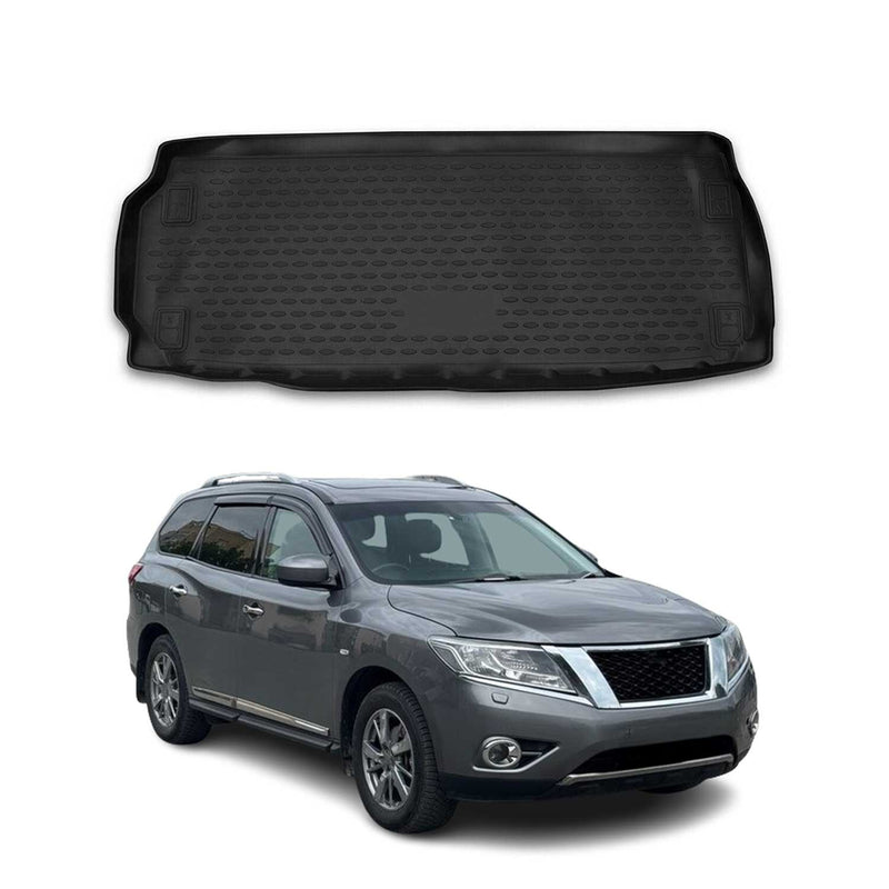 Tapis de Coffre pour Nissan Pathfinder 2014-2020 TPE Noir