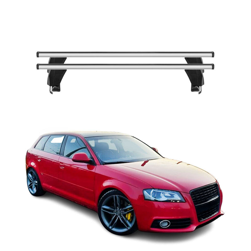 Menabo Barres de transversales pour Audi A3 8PA Sportback 2005-2013 Alu Gris 2x