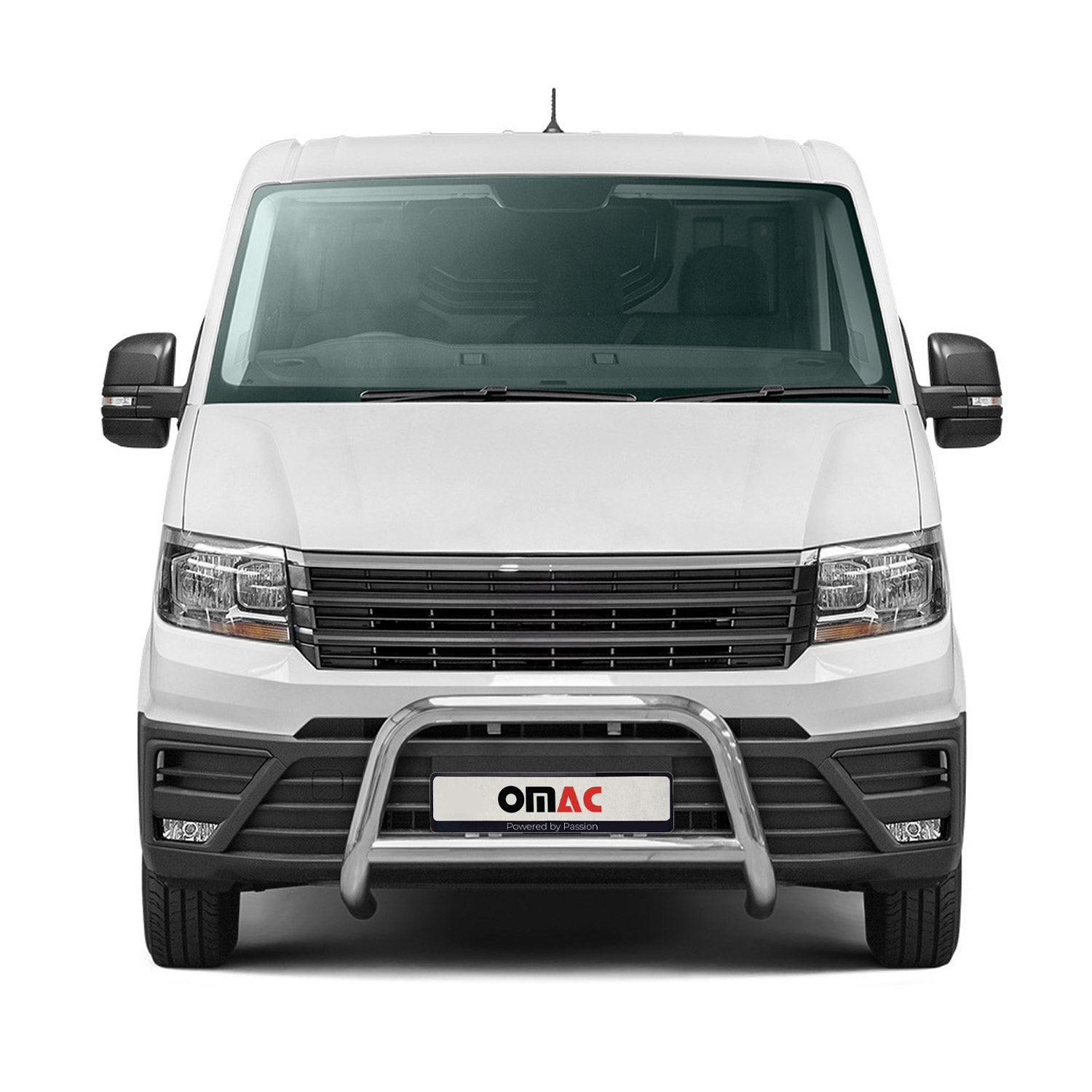 Pare-Buffle Avant Pour VW Crafter 2017-2026 en Acier Inox Argent