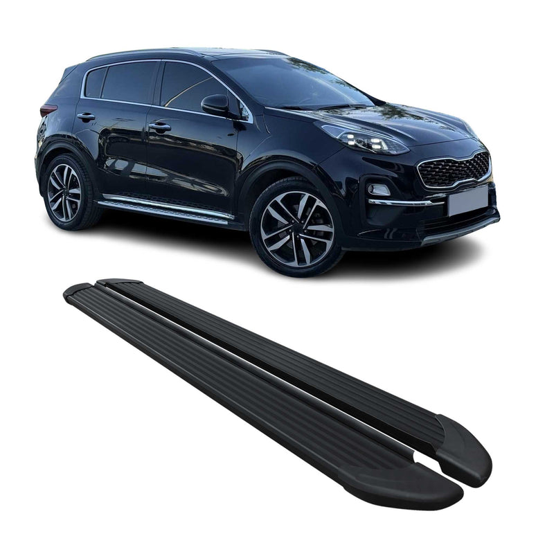 Marchepieds Latéraux pédale pour Kia Sportage 4 2016-2021 Noir Aluminium 2Pcs