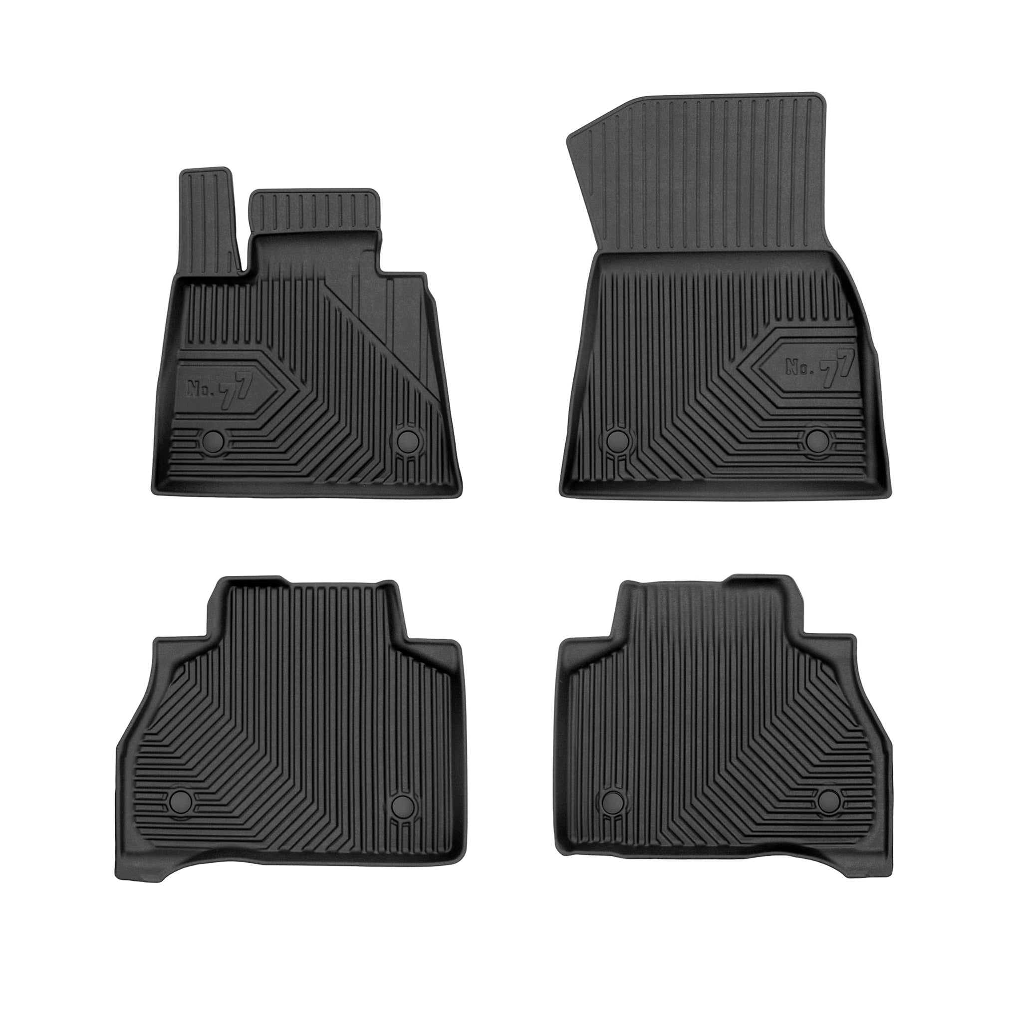 Tapis de sol pour BMW X7 G07 2018-2026 7places 1ème 2ème rangée TPE Noir 3Pcs