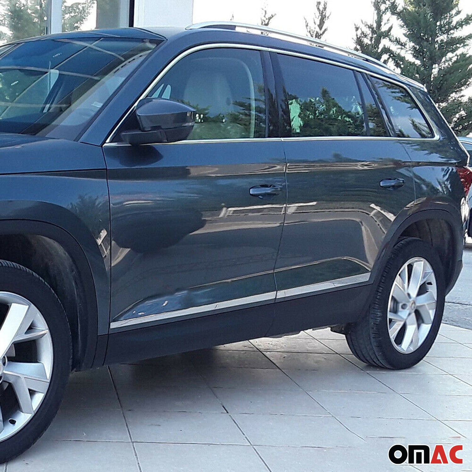 Garniture Baguette de porte latérale pour Skoda Kodiaq 2017-2025 acier inox 4Pcs