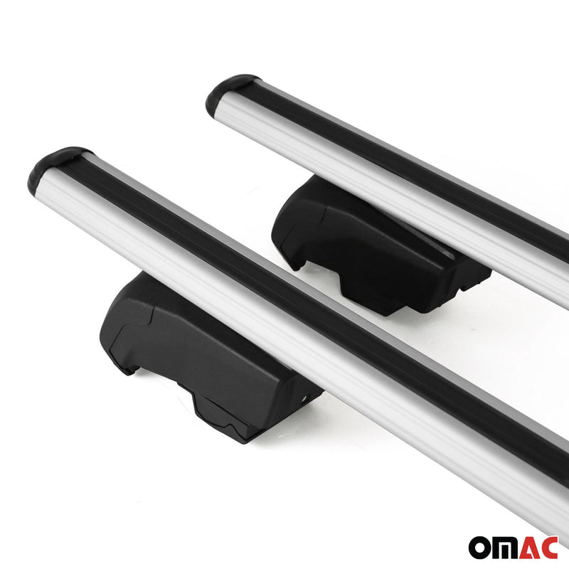 Barres de toit Transversales pour Peugeot 3008 2016-2023 Aluminium Gris ABE