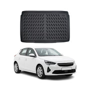 Tapis de coffre pour Opel Corsa F 2019-2027 Noir 3D en Caoutchouc TPE