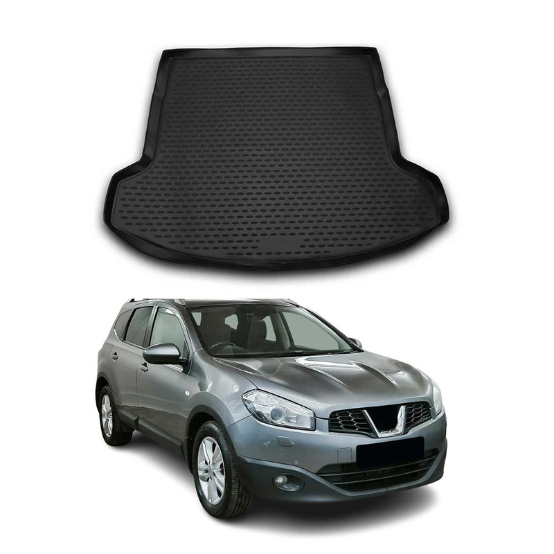 Tapis de Coffre pour Nissan Qashqai 2007-2013 TPE Noir