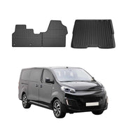 Kit Tapis de sol et coffre pour Citroen Jumpy 2016-2026 TPE Noir