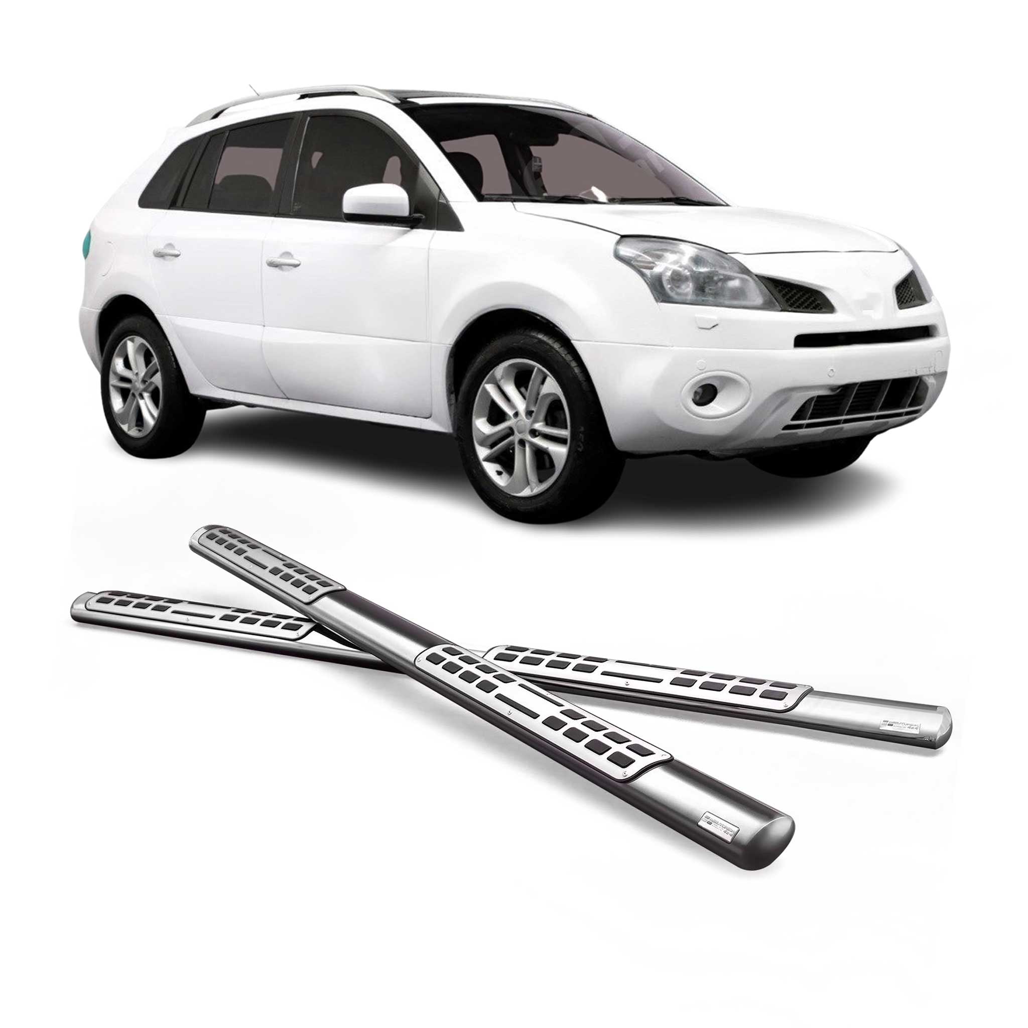 Marchepieds Latéraux pour Renault Koleos 2008-2011 Acier Inoxydable Argent