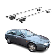 Barres de toit pour Alfa Romeo 156 Crosswagon / Sportwagon 2004-2007 Alu Noir
