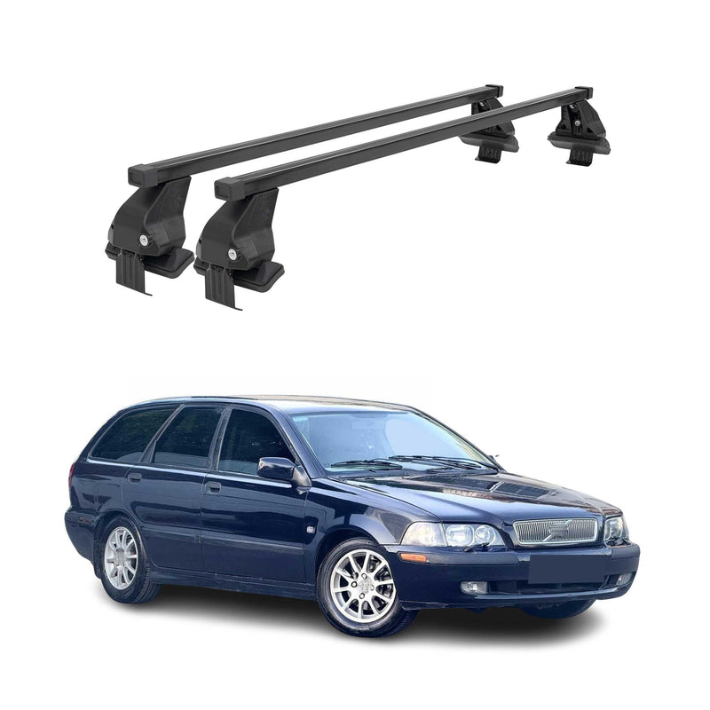 Barres Transversales Menabo pour Volvo V40 1995-2012 Noir