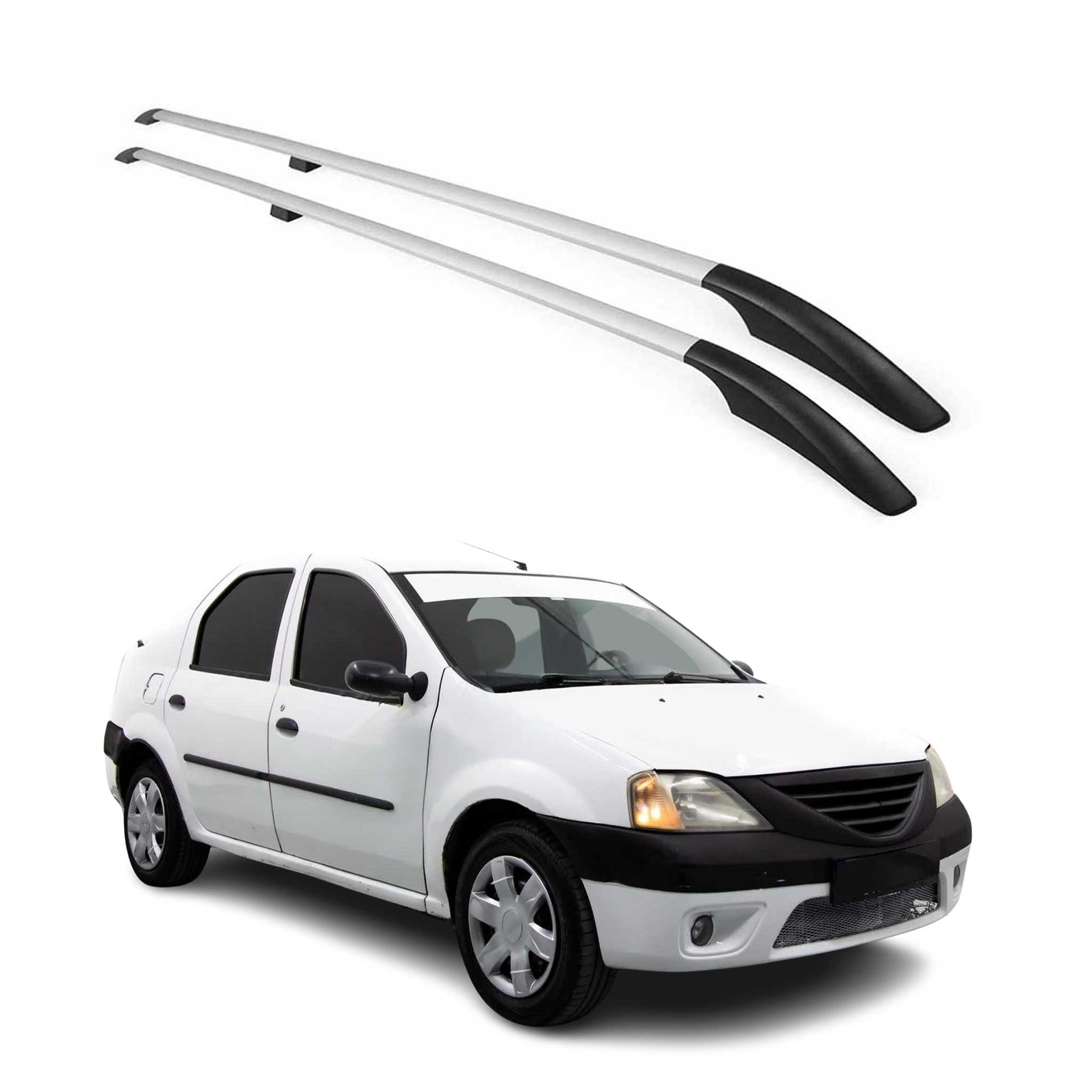 Barres de toit longitudinales pour Dacia Logan 2006-2013 Aluminium Gris