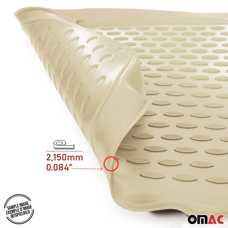 OMAC 3D Tapis de sol pour Audi A3 8V Sportback Berline 2012-20 caoutchouc Beige