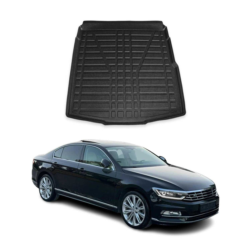 Tapis de Coffre pour VW Passat 2015-2022 Berline en TPE Noir